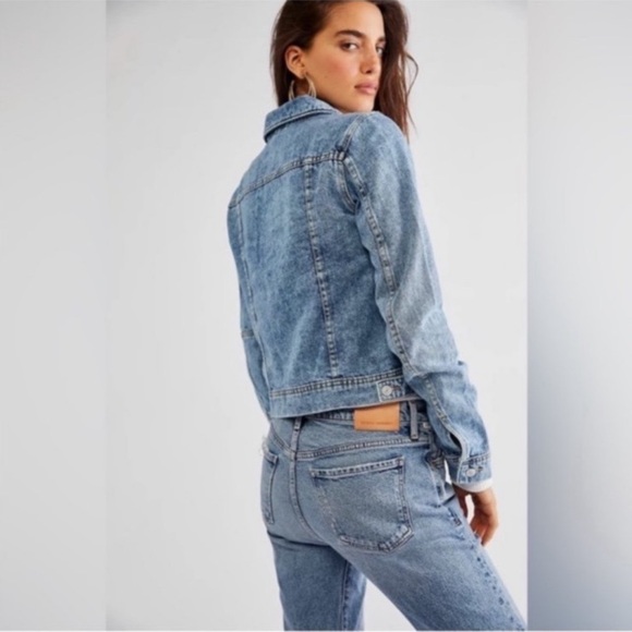 Free People RUMORS DENIM JACKET SIZE SMALL NWT - Picture 3 of 12
